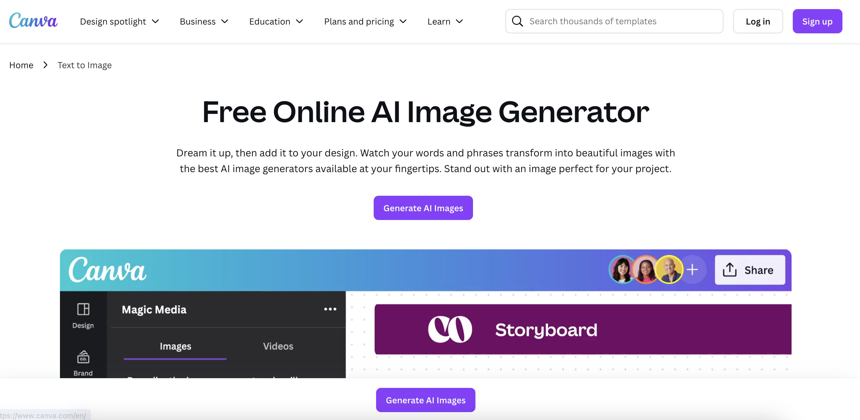 Canva AI图像生成