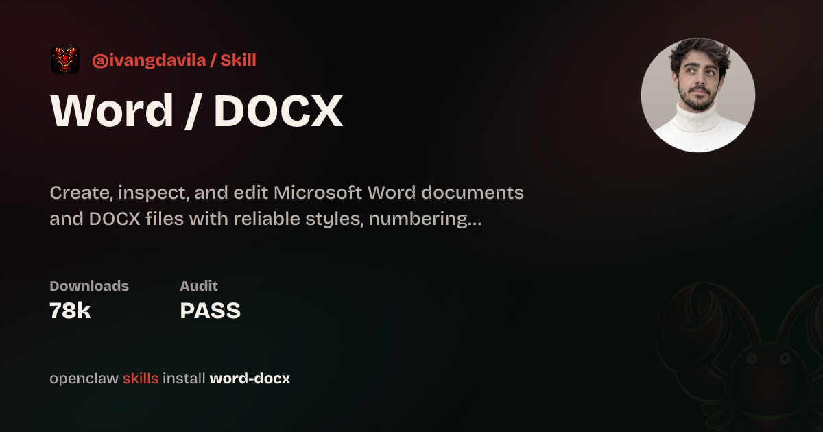 Word / DOCX Skill