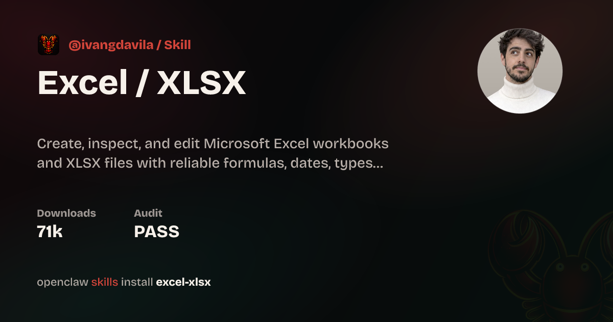 Excel / XLSX Skill