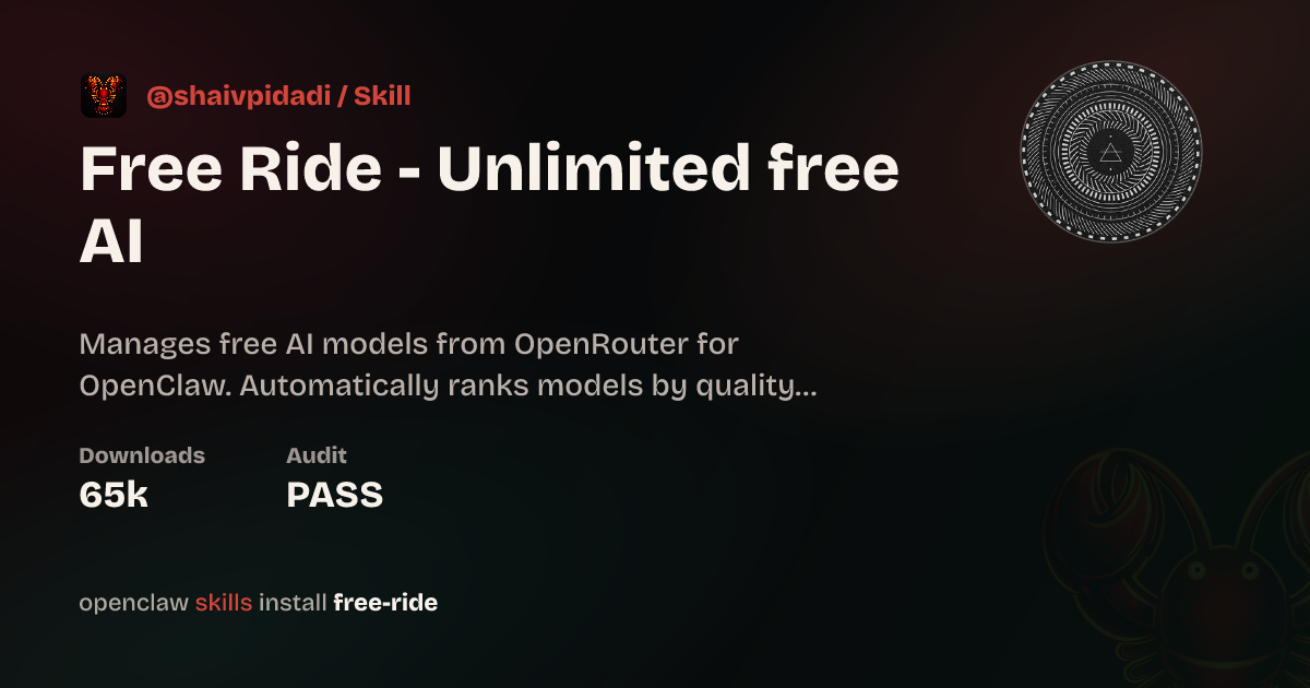 Free Ride – Unlimited free AI Skill
