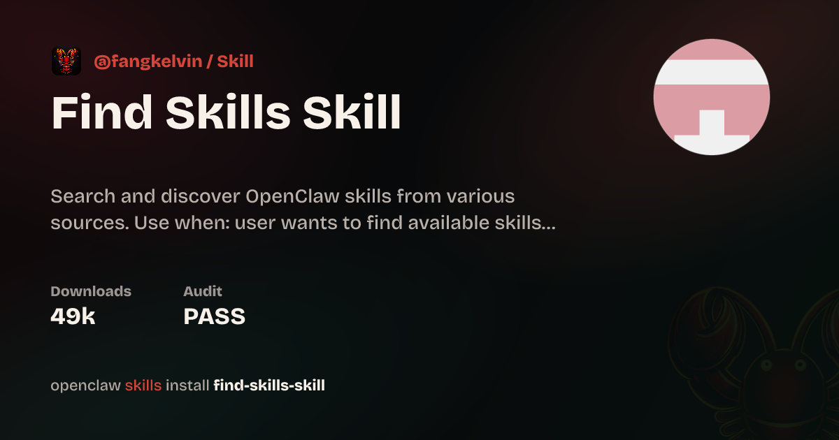 Find Skills Skill